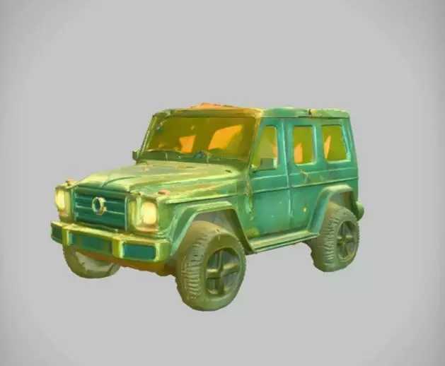 Low-poly Abandoned Military Vehicle for Unity and Unreal Low-poly 3D model