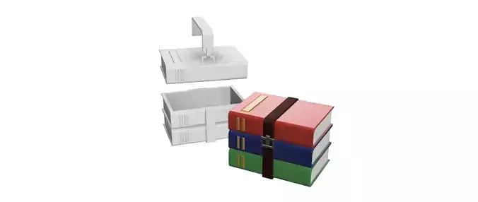 Winrar Zip file box 3D print model