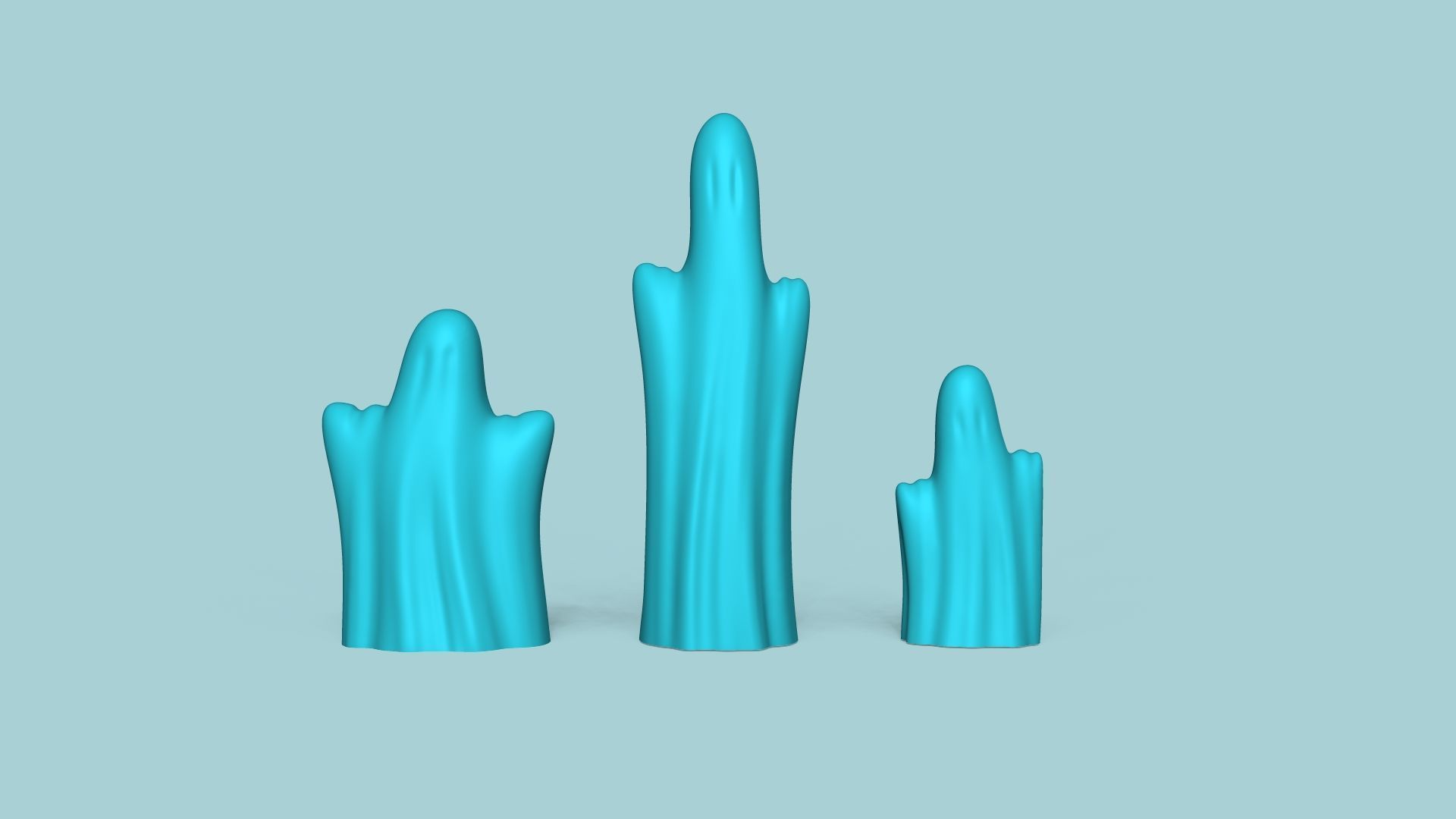 03 Ghosts Candle Molds - Halloween Craft Tool Molding 3D print model_17