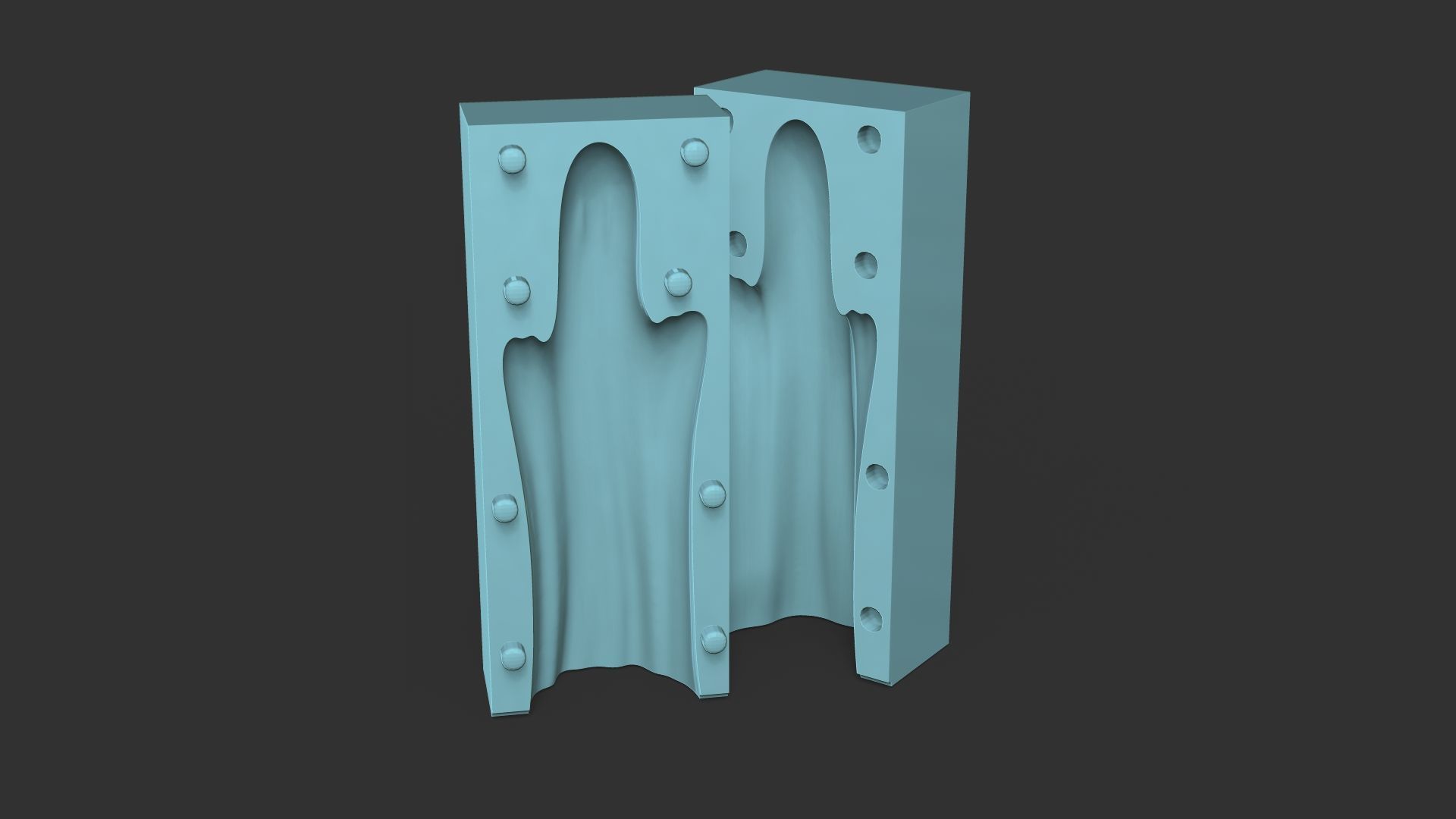 03 Ghosts Candle Molds - Halloween Craft Tool Molding 3D print model_5