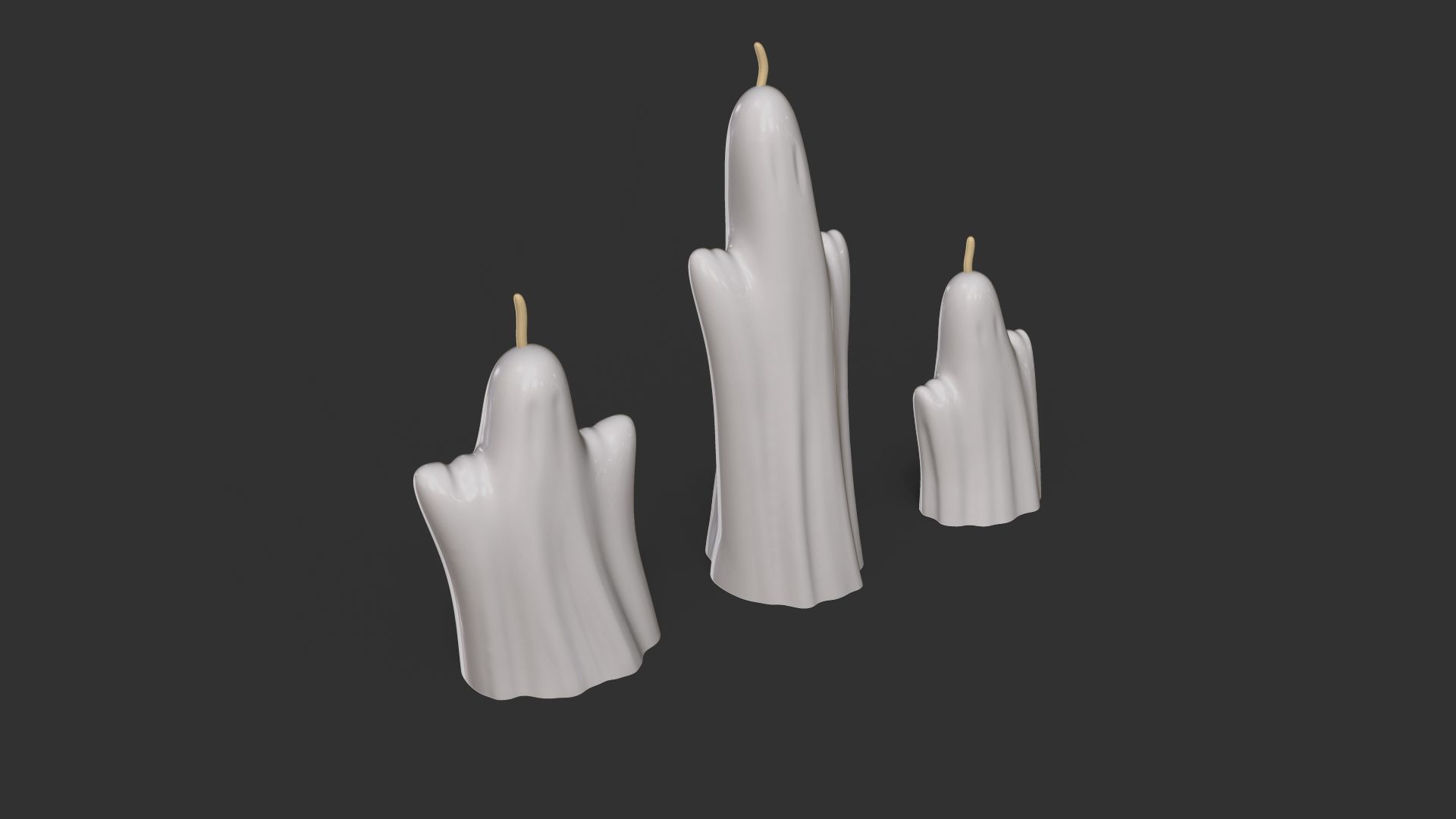 03 Ghosts Candle Molds - Halloween Craft Tool Molding 3D print model_16