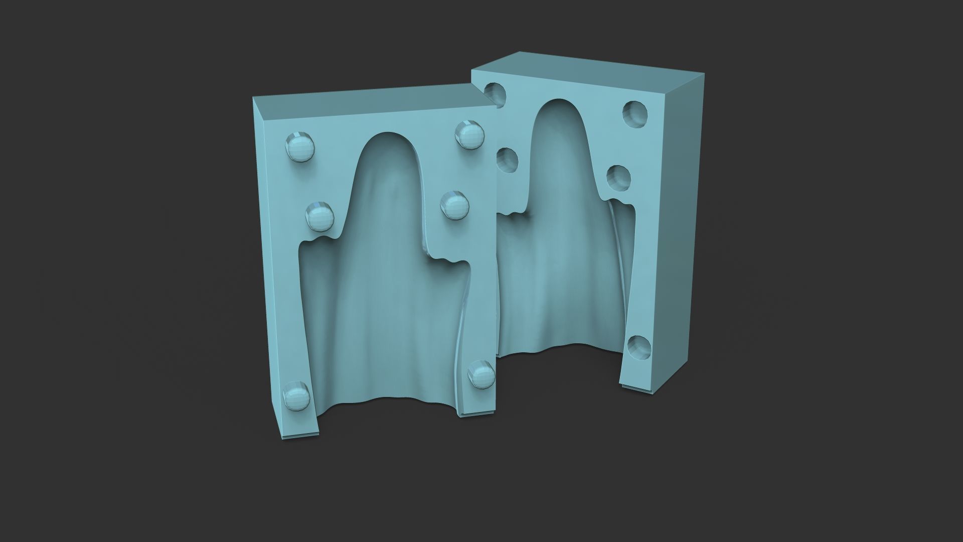 03 Ghosts Candle Molds - Halloween Craft Tool Molding 3D print model_4