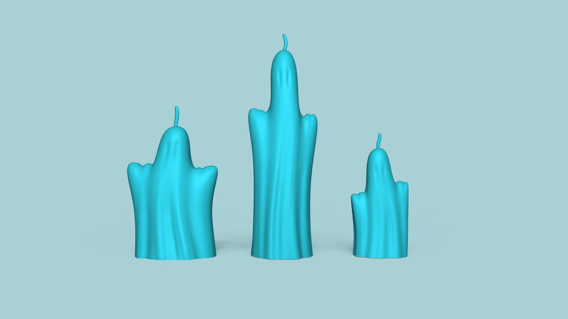 03 Ghosts Candle Molds - Halloween Craft Tool Molding 3D print model_19