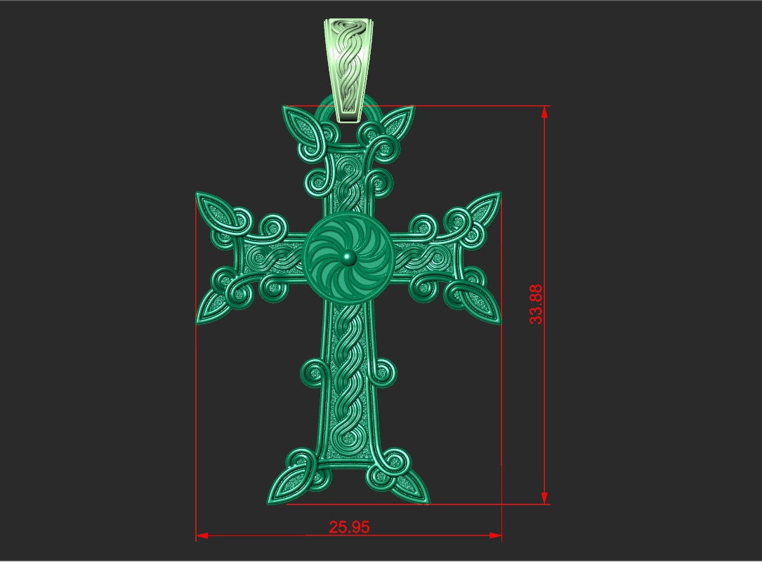 ARMENIAN CROSS KHACHKAR Printable Model 3D print model_4