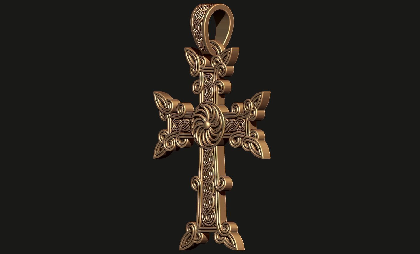 ARMENIAN CROSS KHACHKAR Printable Model 3D print model_8