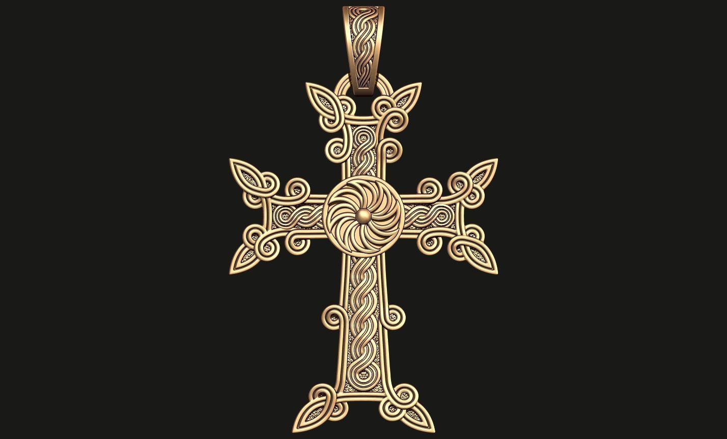 ARMENIAN CROSS KHACHKAR Printable Model 3D print model_6