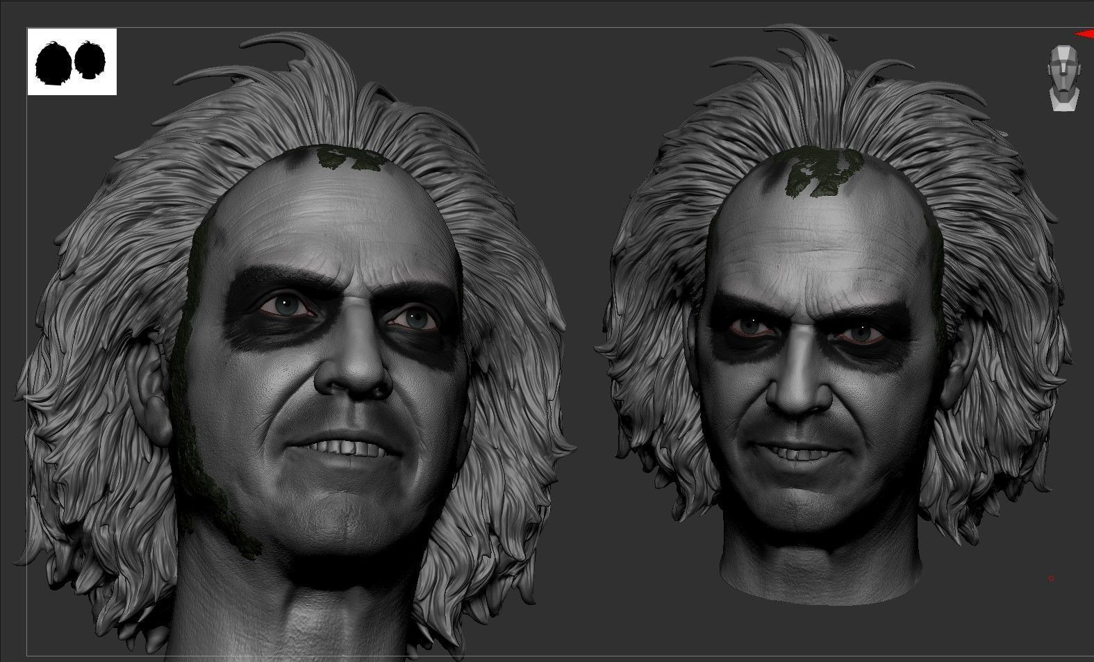 Beetlejuice - Michael Keaton Head 3D print model_4