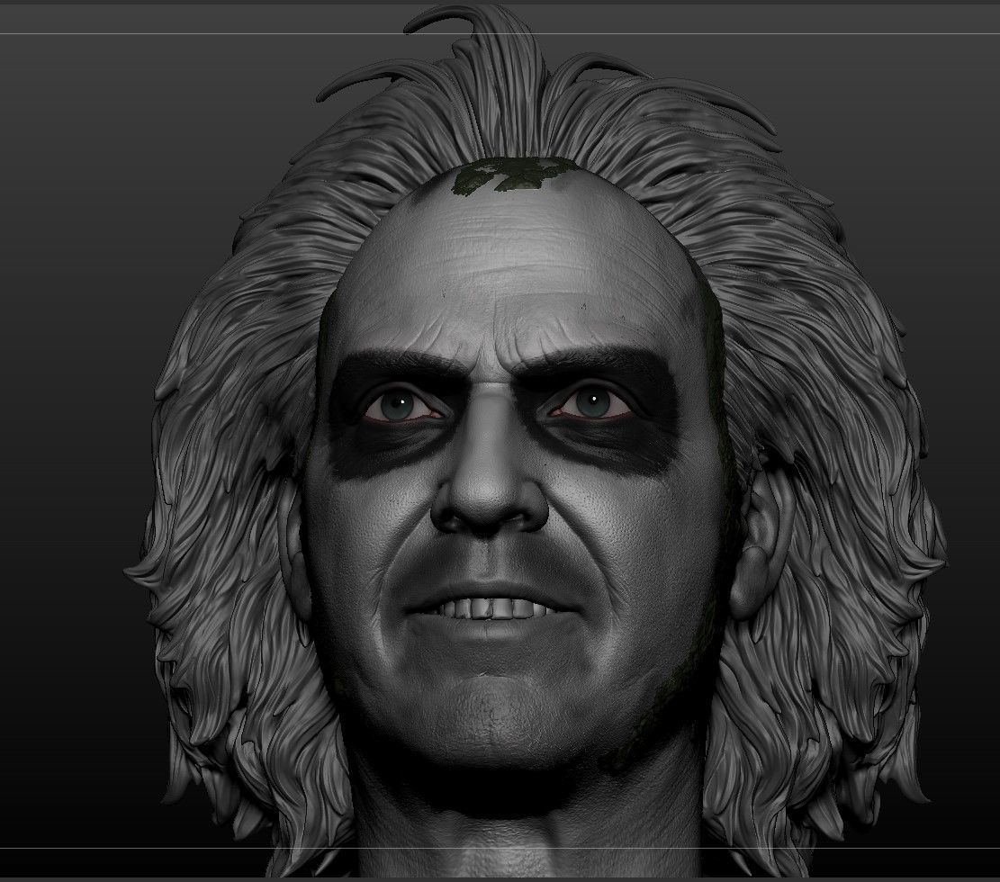 Beetlejuice - Michael Keaton Head 3D print model_1