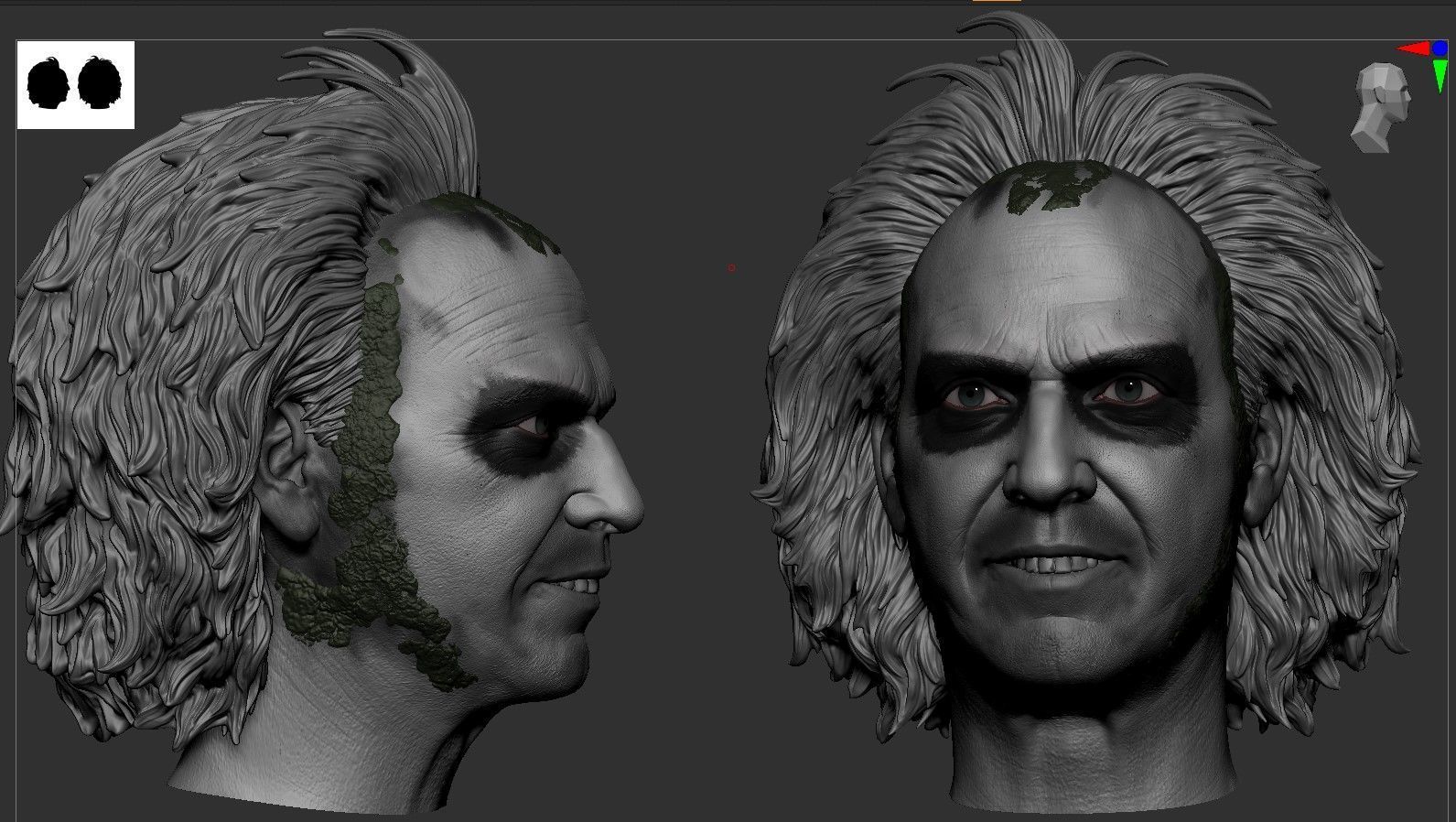 Beetlejuice - Michael Keaton Head 3D print model_2