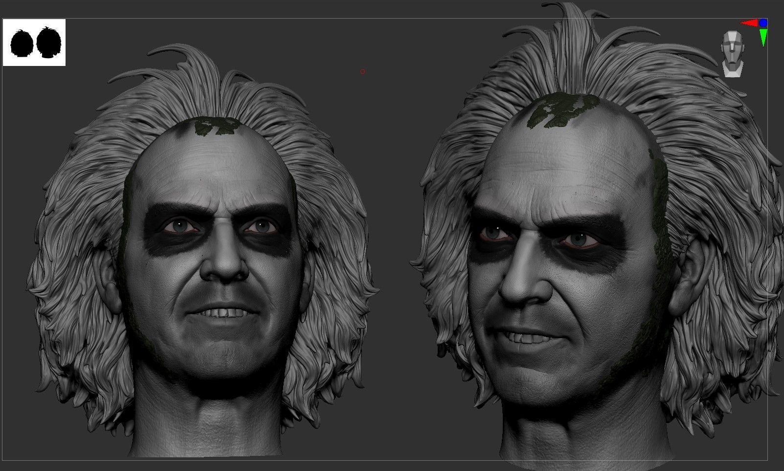 Beetlejuice - Michael Keaton Head 3D print model_3