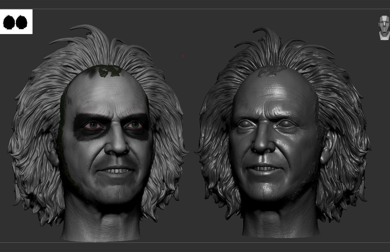 Beetlejuice - Michael Keaton Head 3D print model_8