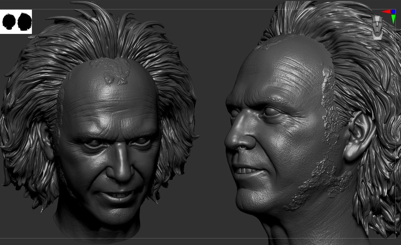 Beetlejuice - Michael Keaton Head 3D print model_5