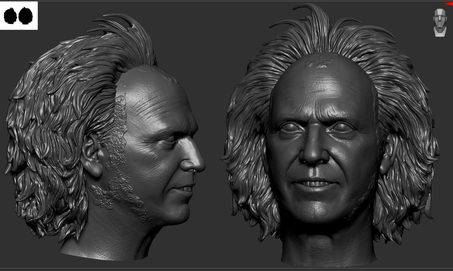 Beetlejuice - Michael Keaton Head 3D print model_7