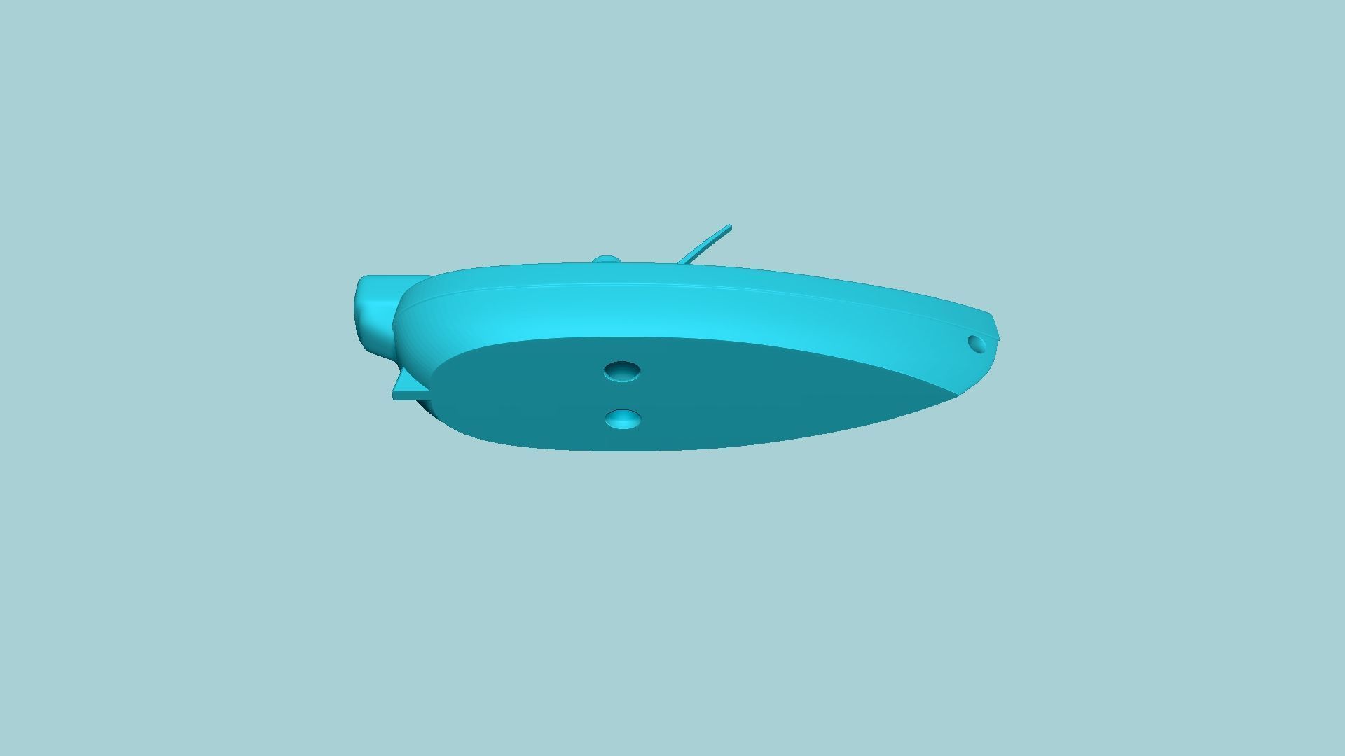 Fisherman Keychain Floating Boat - Key Saver 3D print model_9