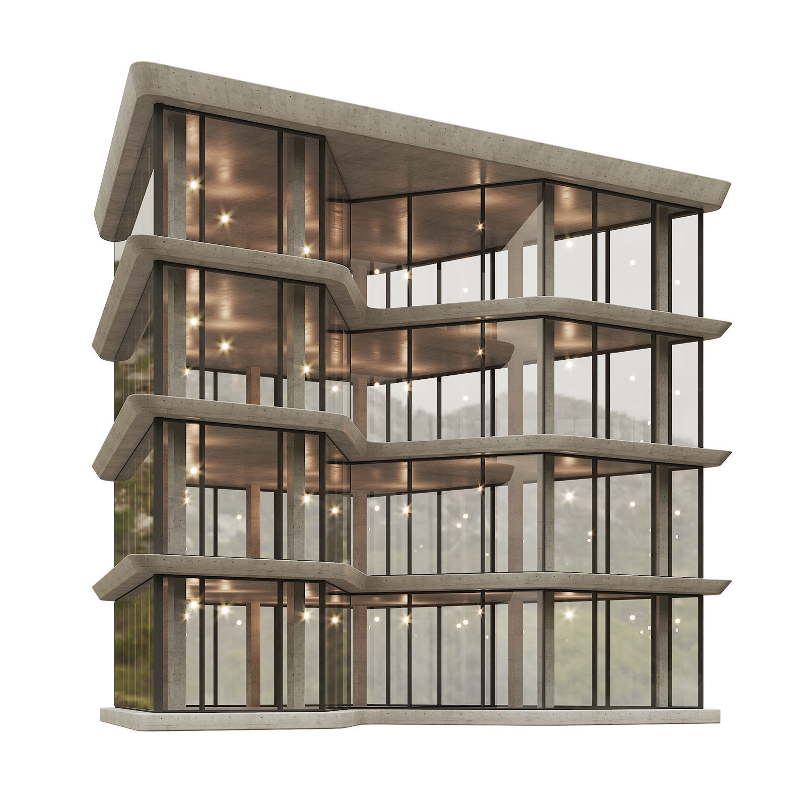 Office house building 2 3D model_2