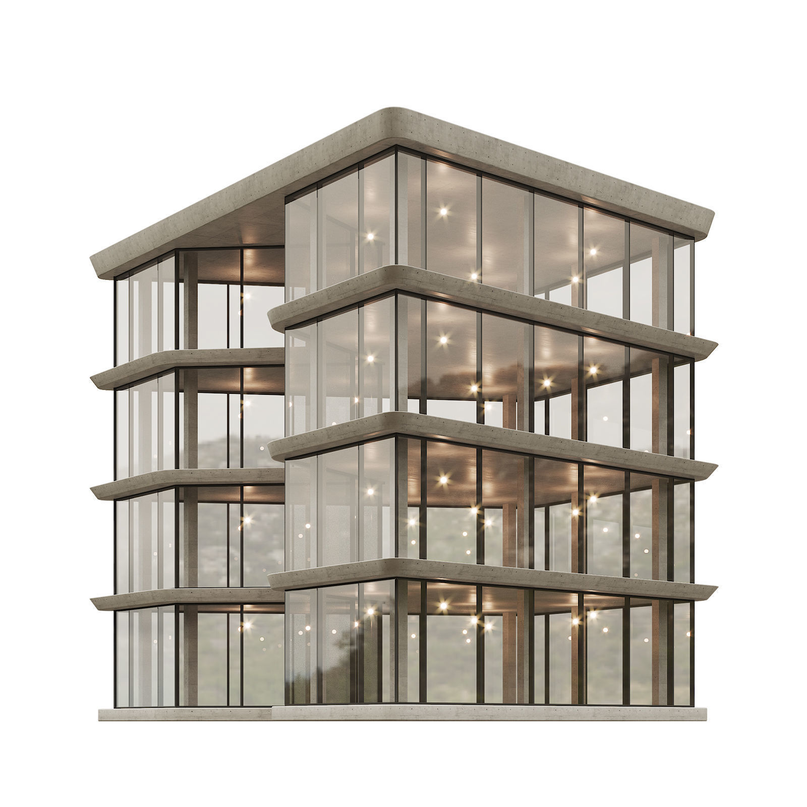 Office house building 2 3D model_1