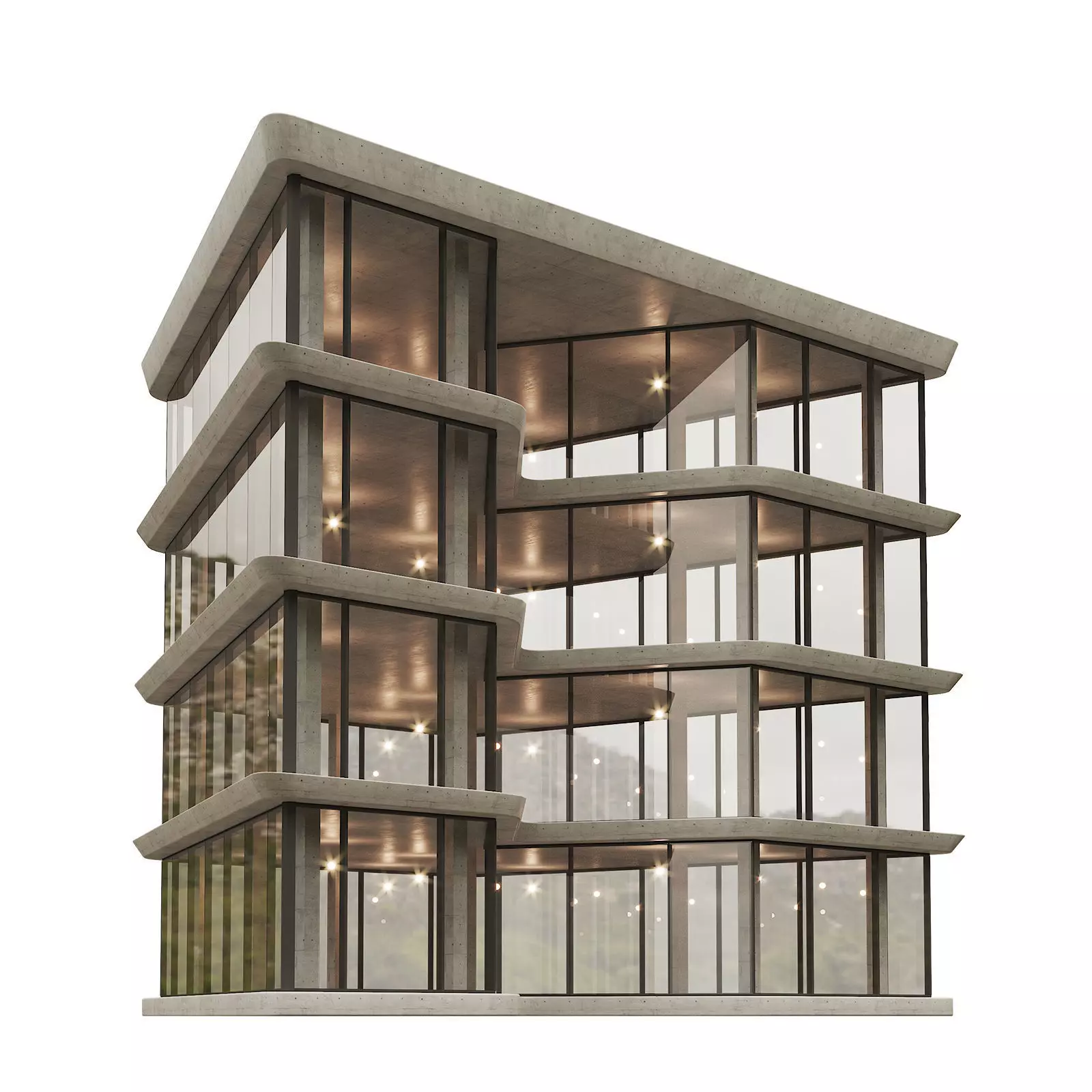 Office house building 2 3D model_0