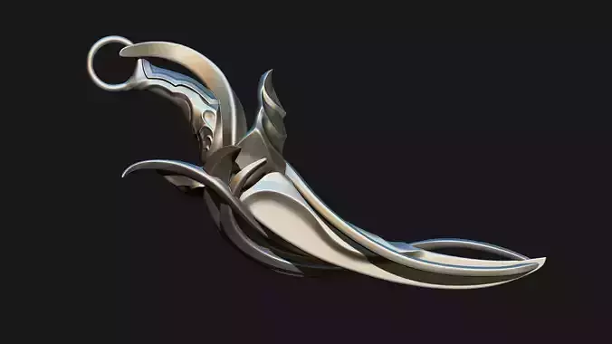 Twisted Dagger Pendant 3D print model