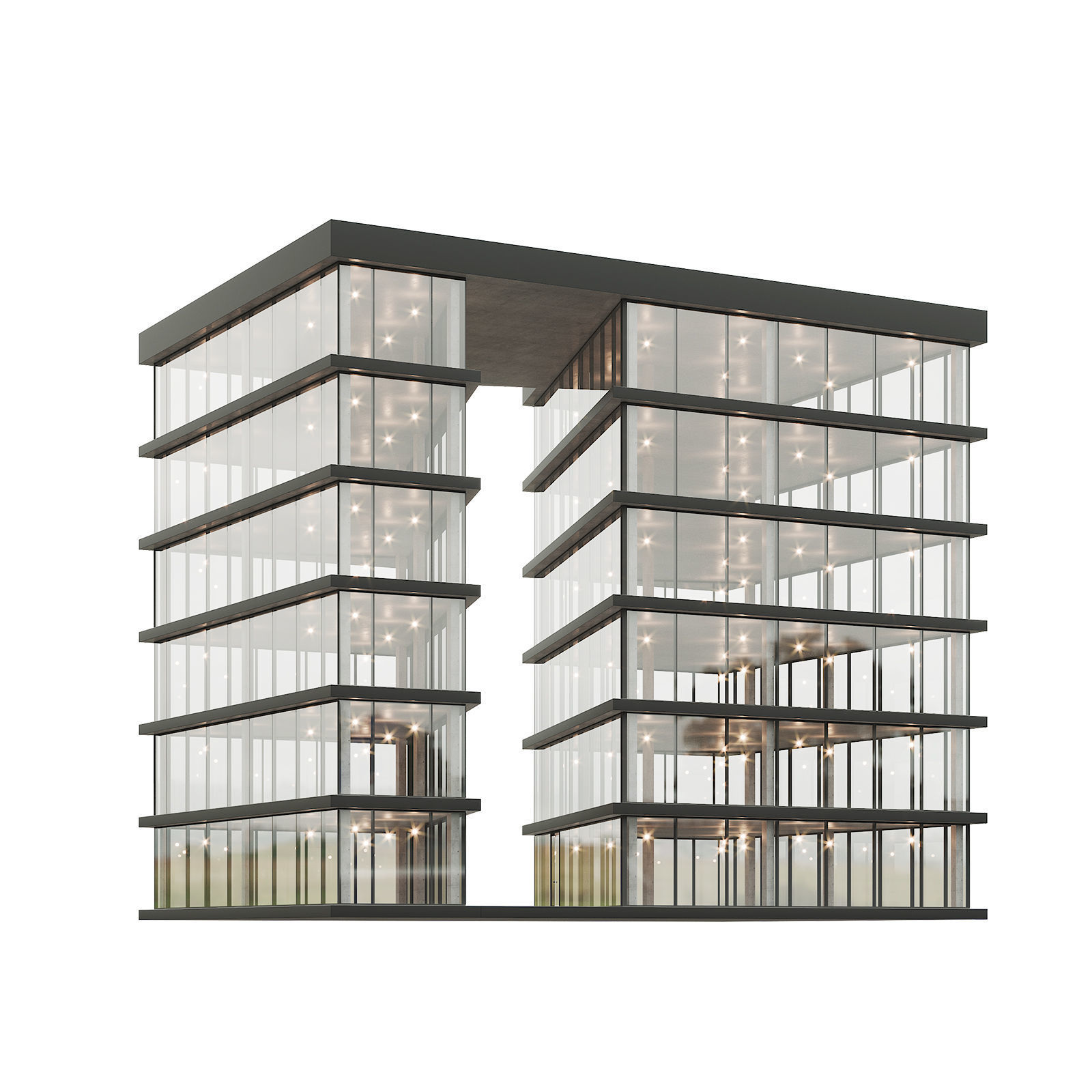 Office house building 9 3D model_2