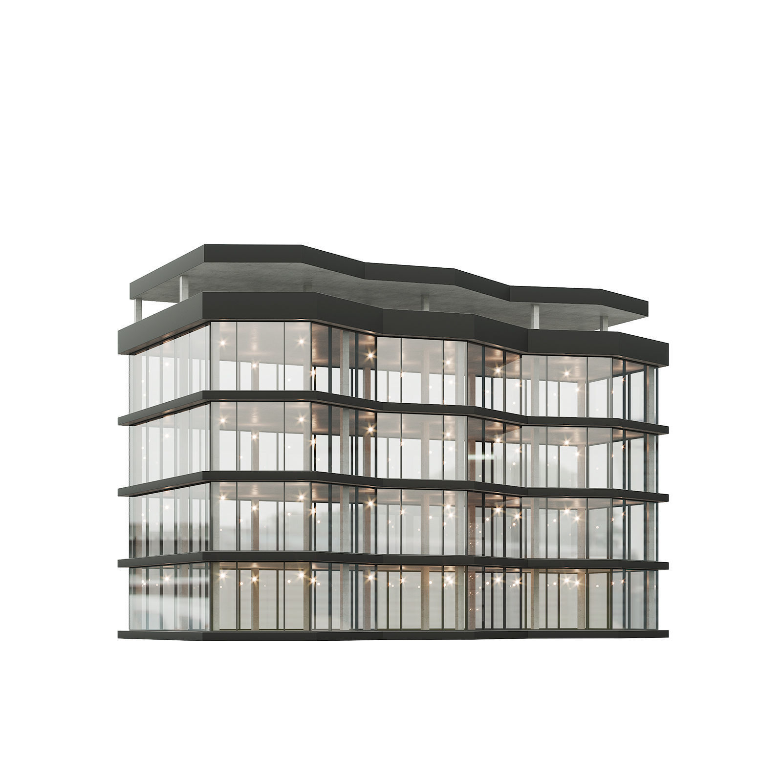 Office house building 8 3D model_1