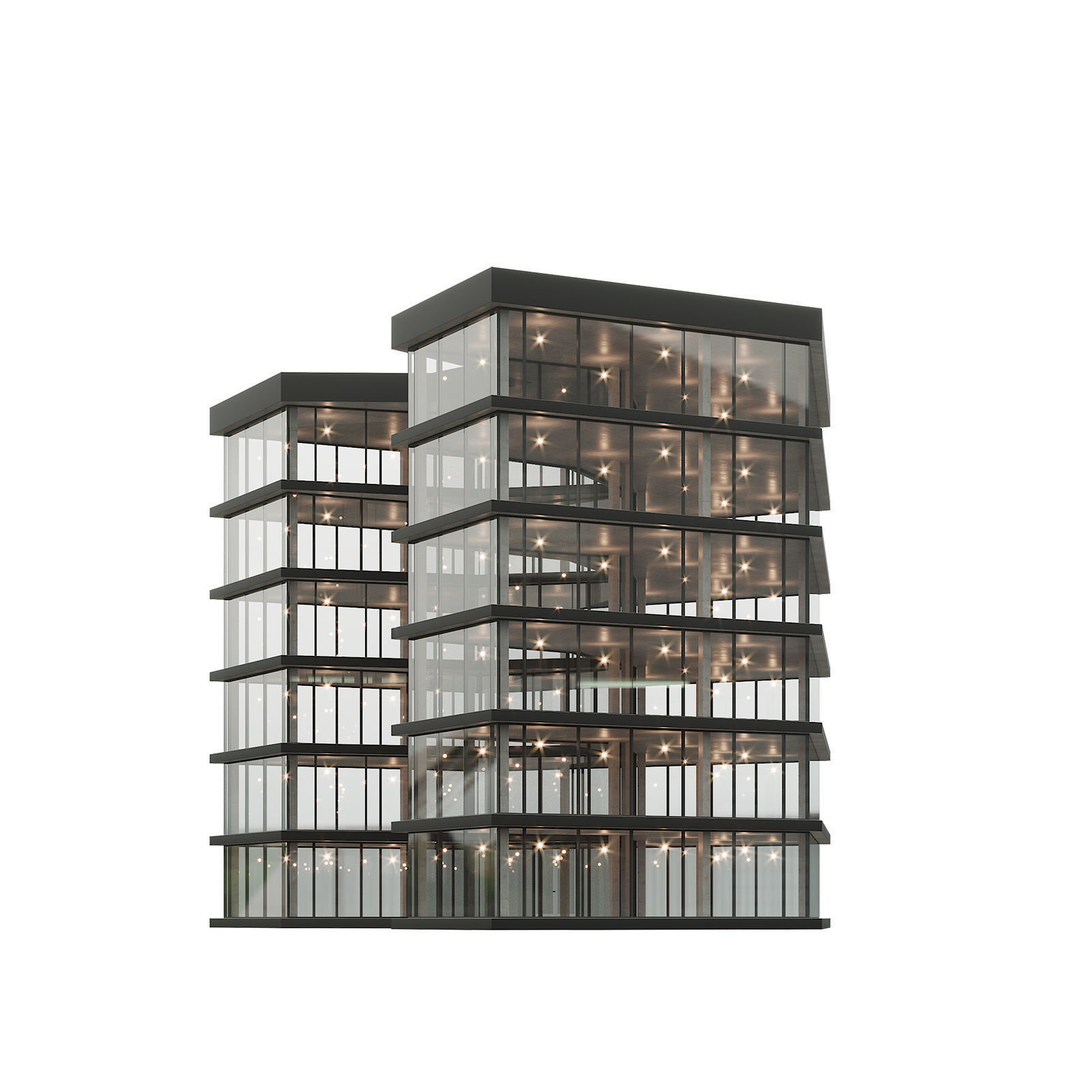 Office house building 5 3D model_3