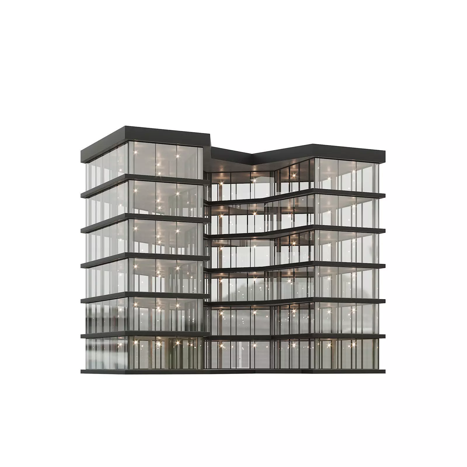 Office house building 5 3D model_0