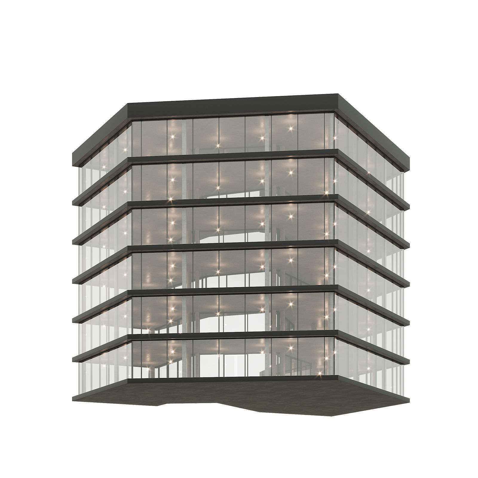 Office house building 5 3D model_2