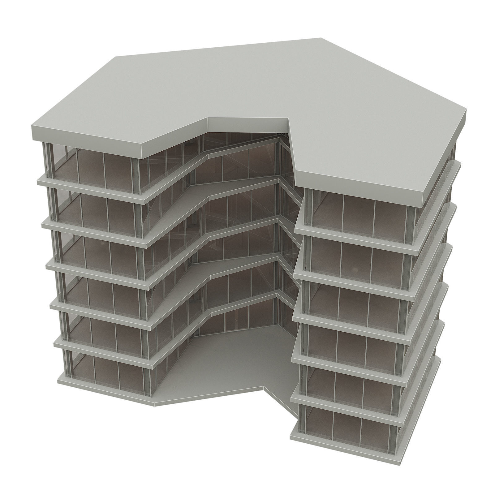Office house building 5 3D model_6
