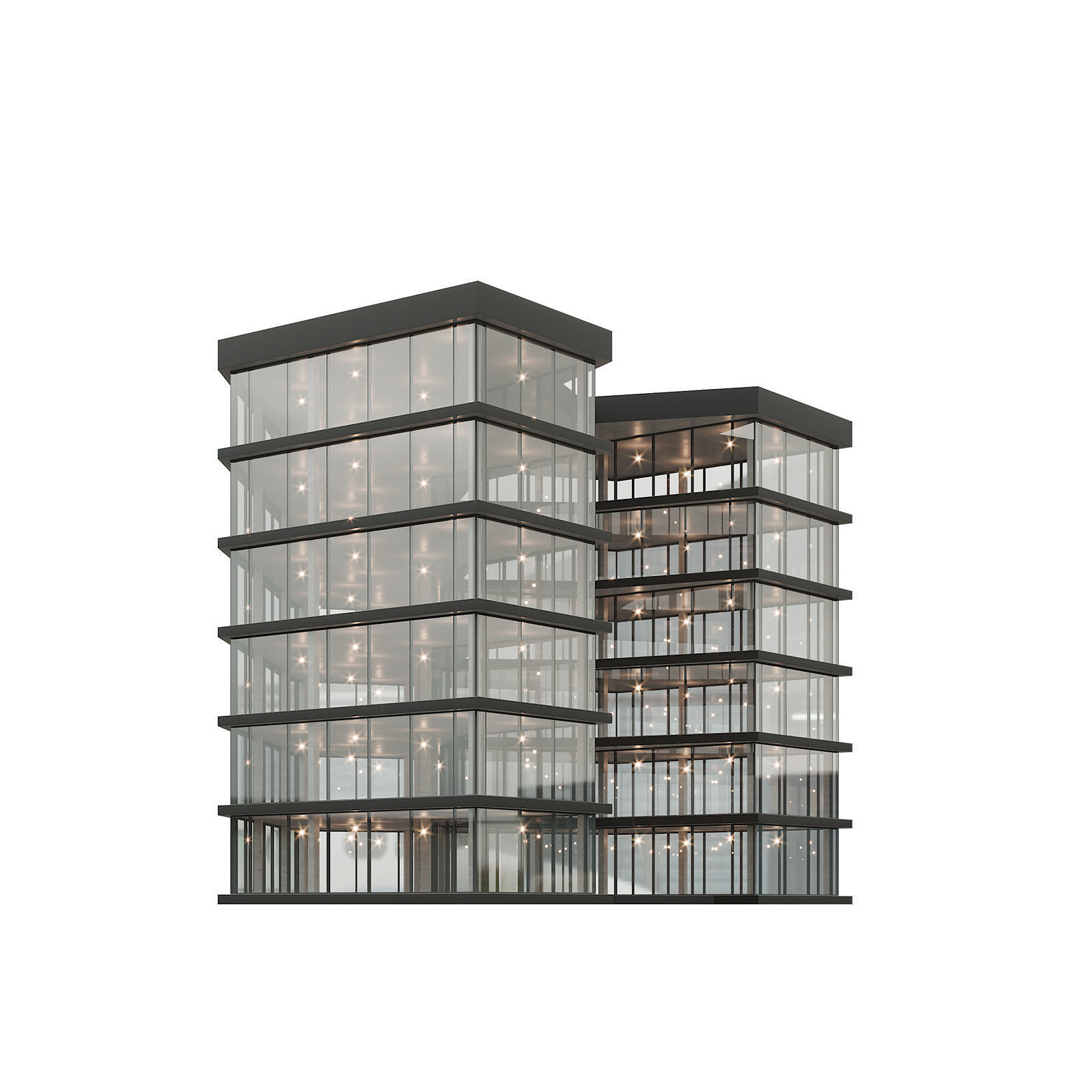 Office house building 5 3D model_1