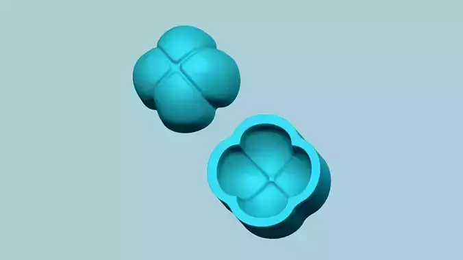 Four Segment Bud Flower Mold - Artificial EVA Molding