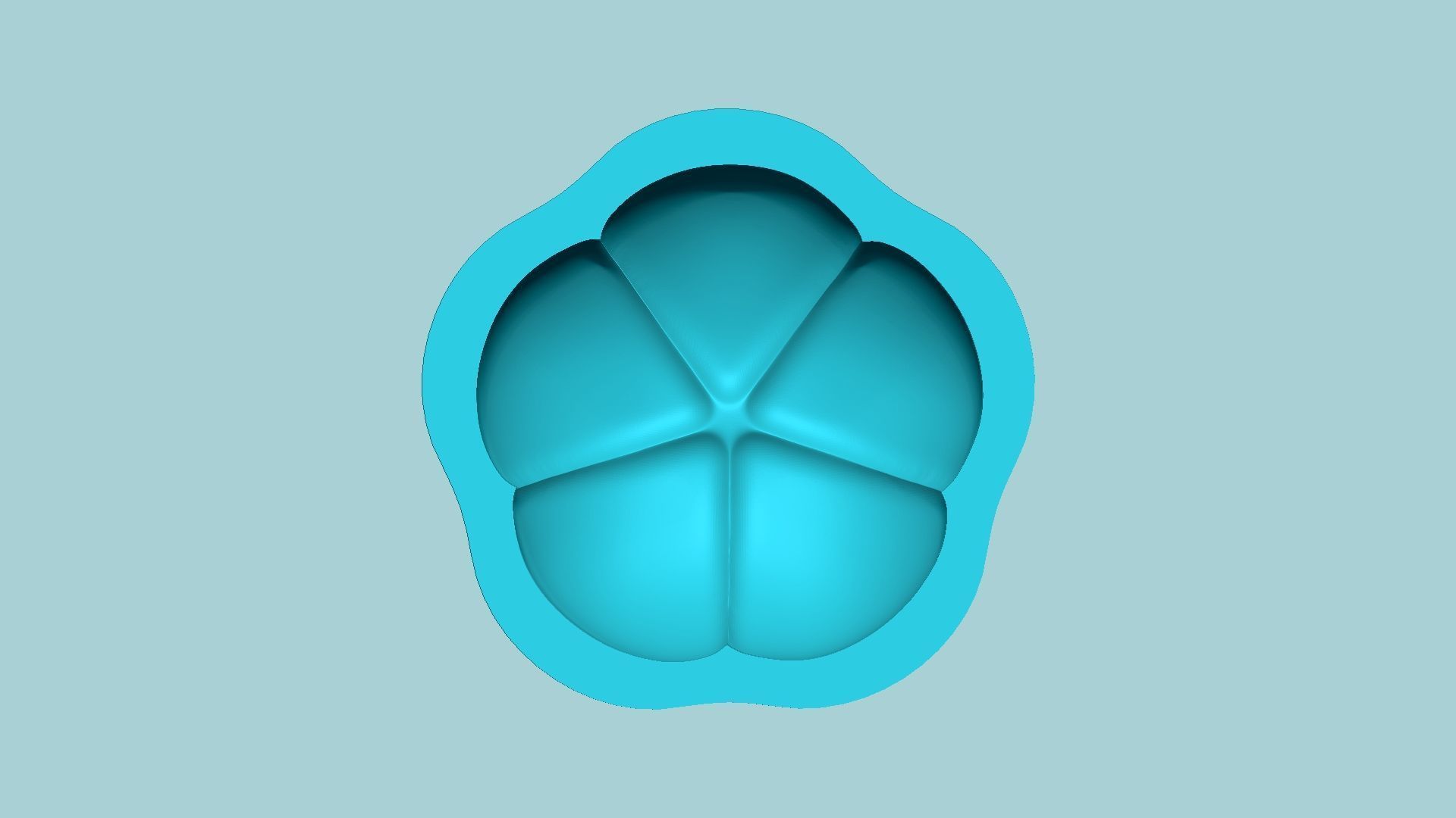 Five Segment Bud Flower Mold - Artificial EVA Molding 3D print model_4