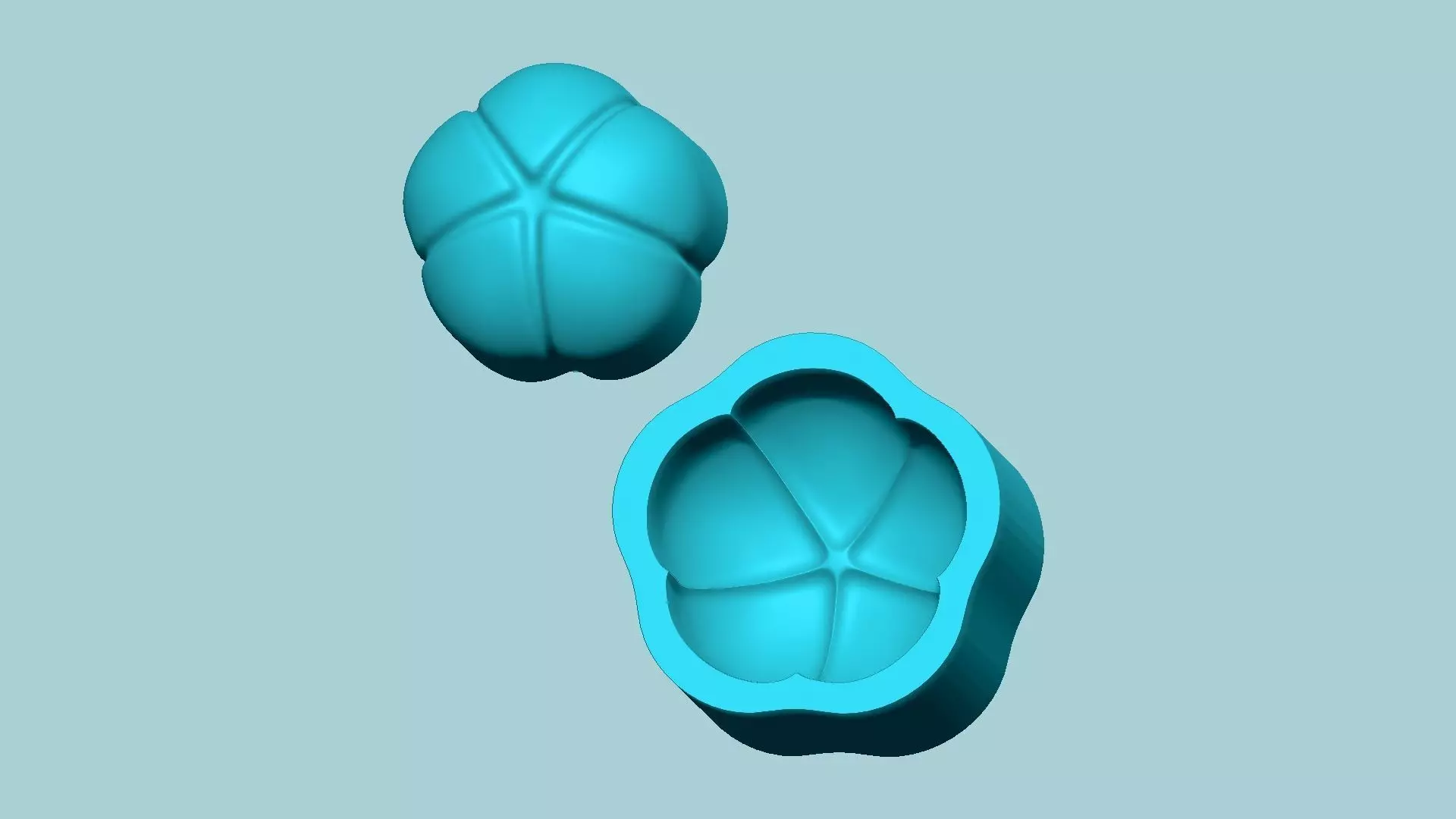 Five Segment Bud Flower Mold - Artificial EVA Molding 3D print model_0