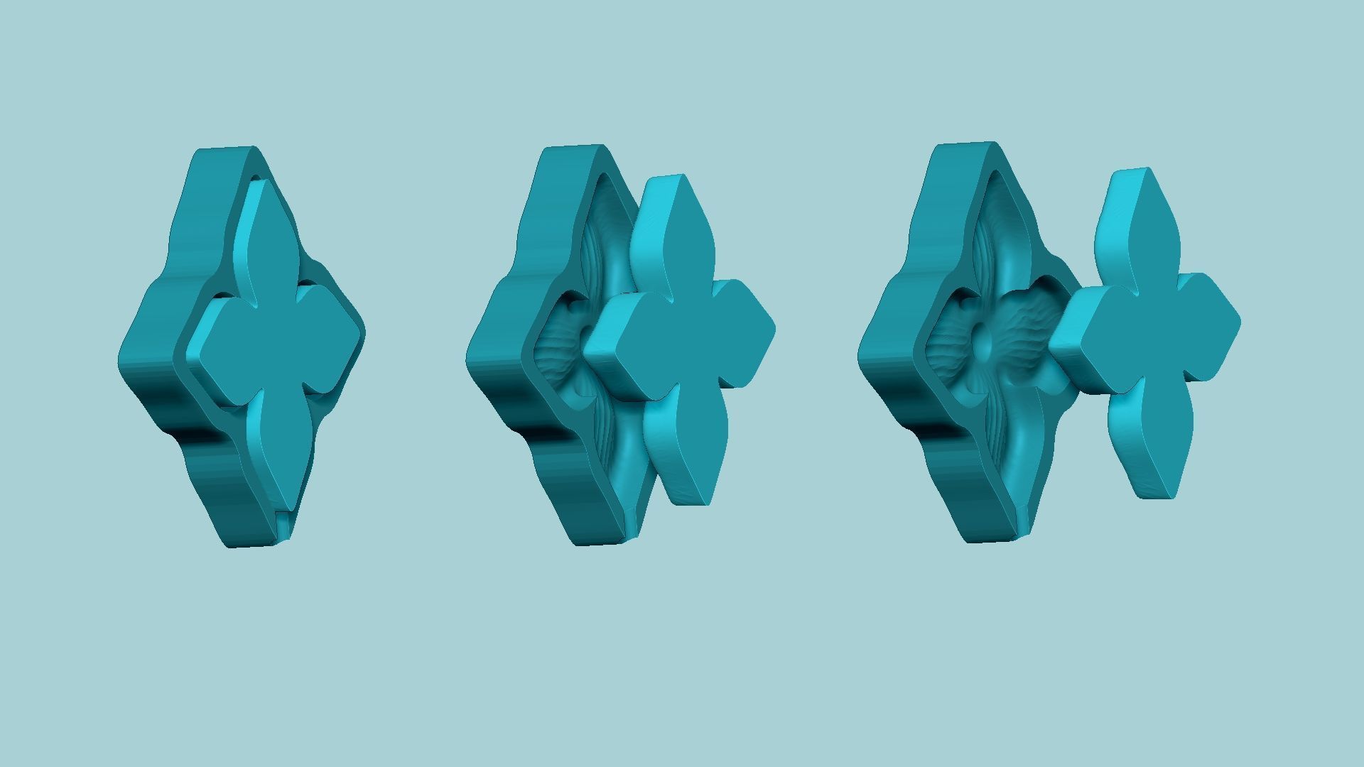 Bouvardia Flower Mold - Artificial EVA Molding 3D print model_7