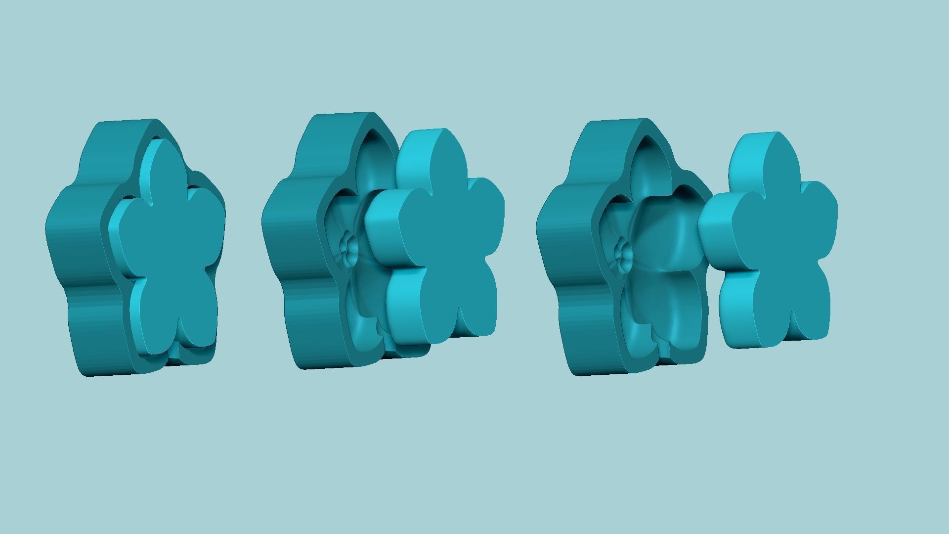 Forget-me-Not Flower Mold - Artificial EVA Molding 3D print model_7