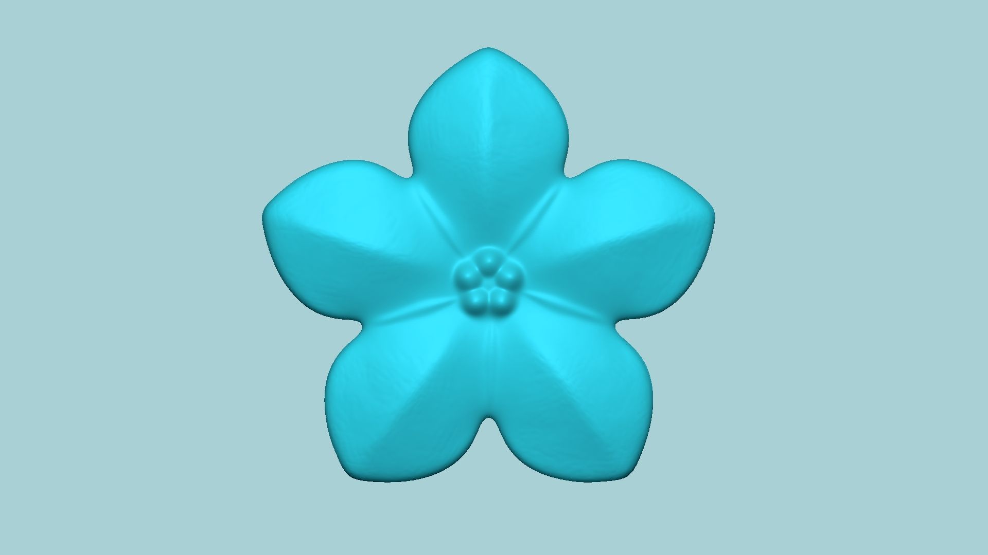 Forget-me-Not Flower Mold - Artificial EVA Molding 3D print model_3