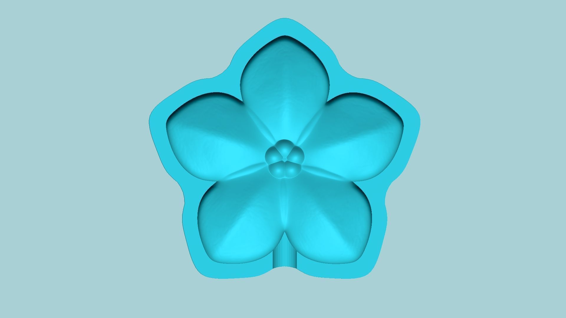 Forget-me-Not Flower Mold - Artificial EVA Molding 3D print model_4