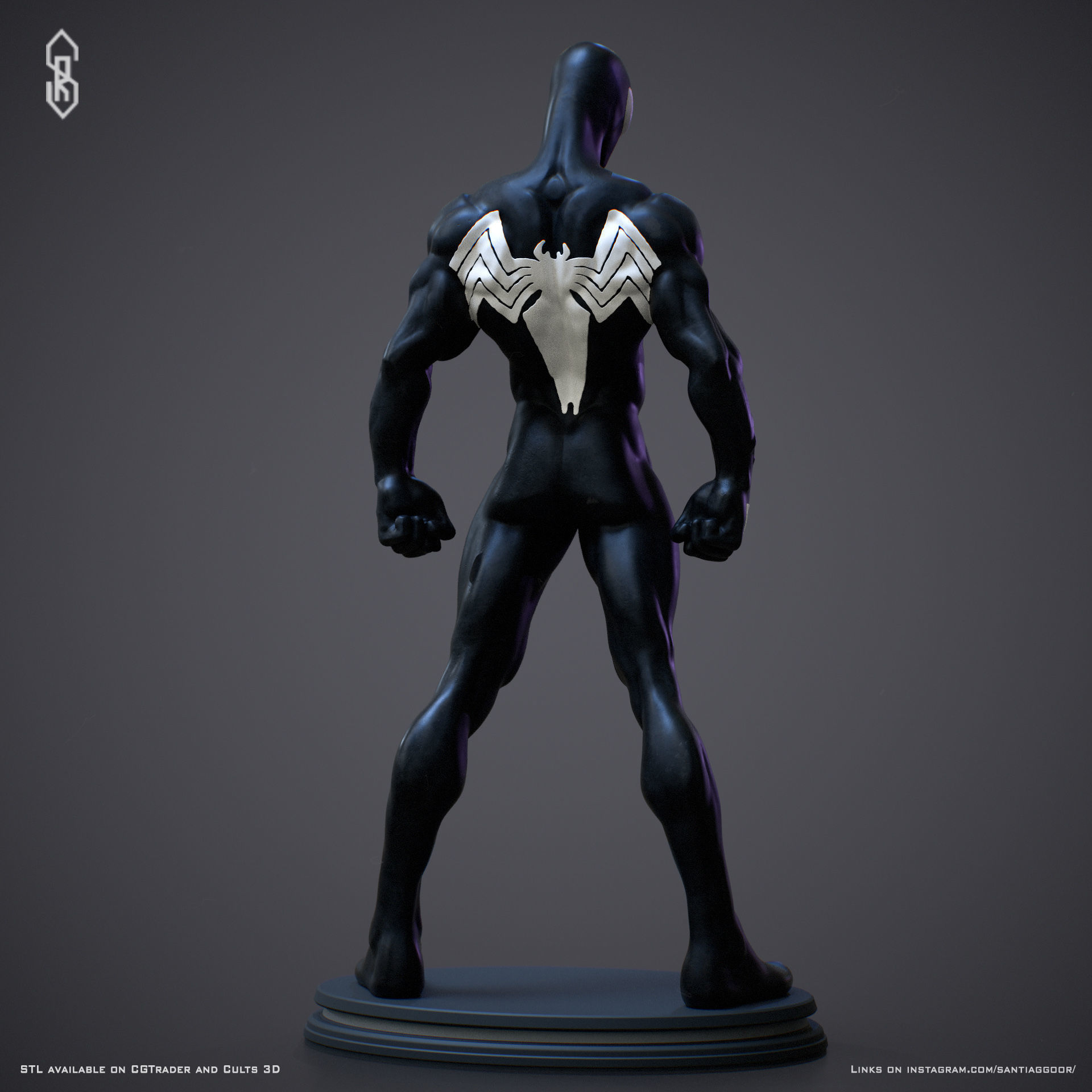 Spider-Man in the symbiote suit 3D print model_5