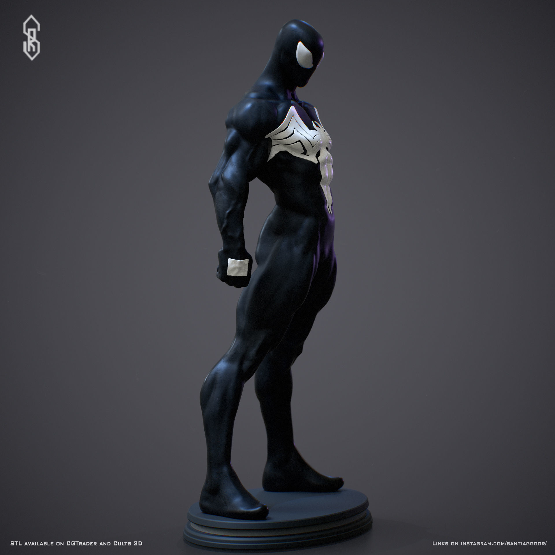 Spider-Man in the symbiote suit 3D print model_2