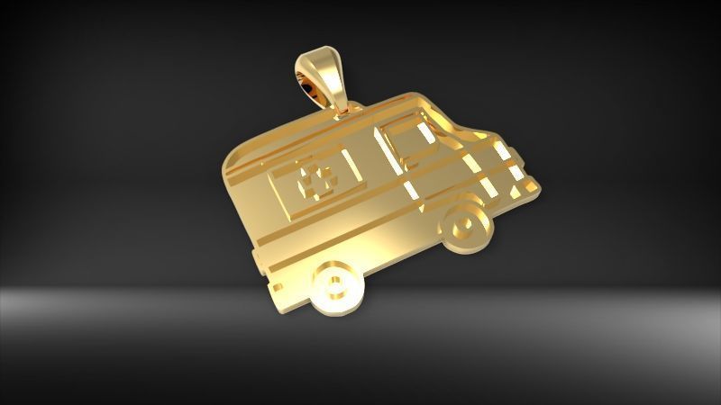 Medic Ambulance Paramedic EMT Charm Bracelet Necklace Jewelry  3D print model_10