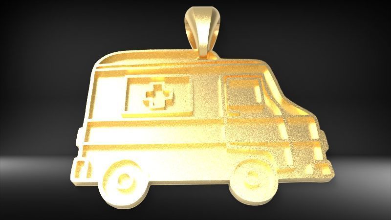 Medic Ambulance Paramedic EMT Charm Bracelet Necklace Jewelry  3D print model_9