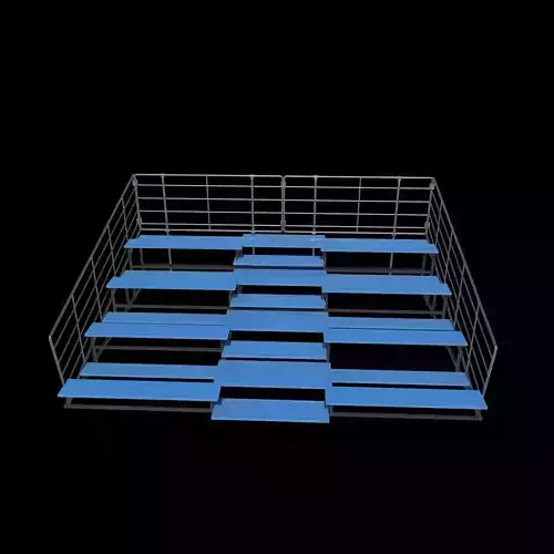 Metal school Bleachers 3D model