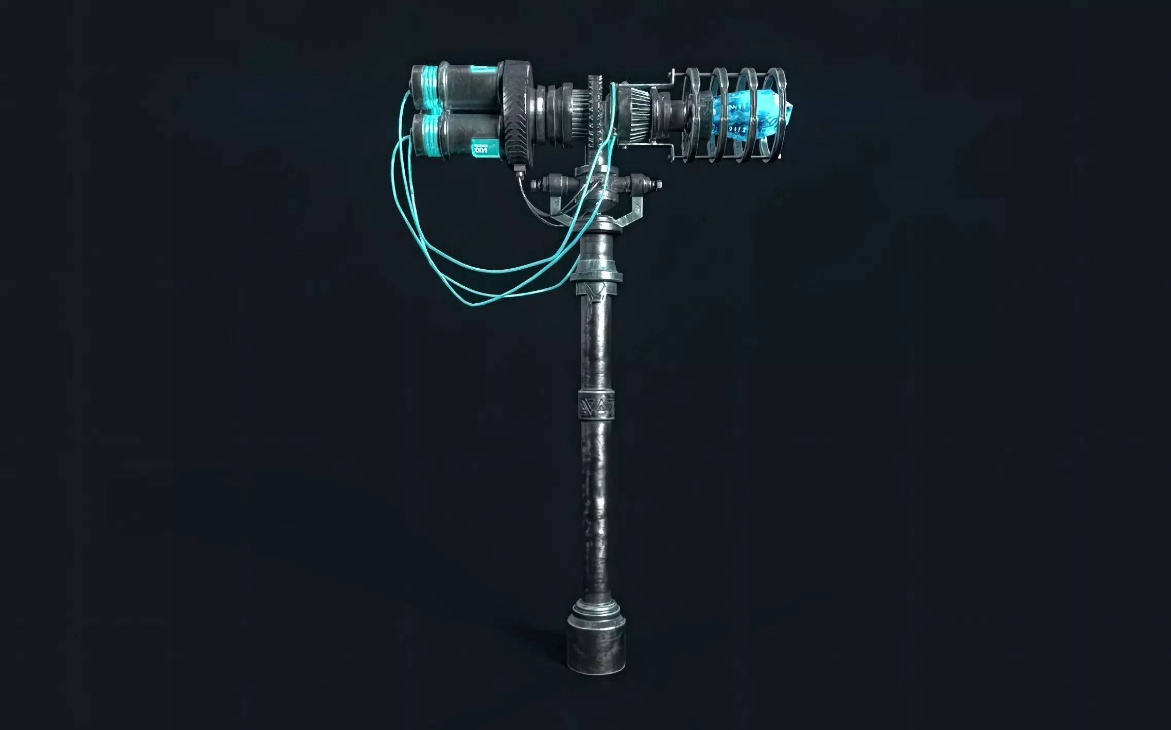 Cyrstal Hammer Low-poly 3D model_0