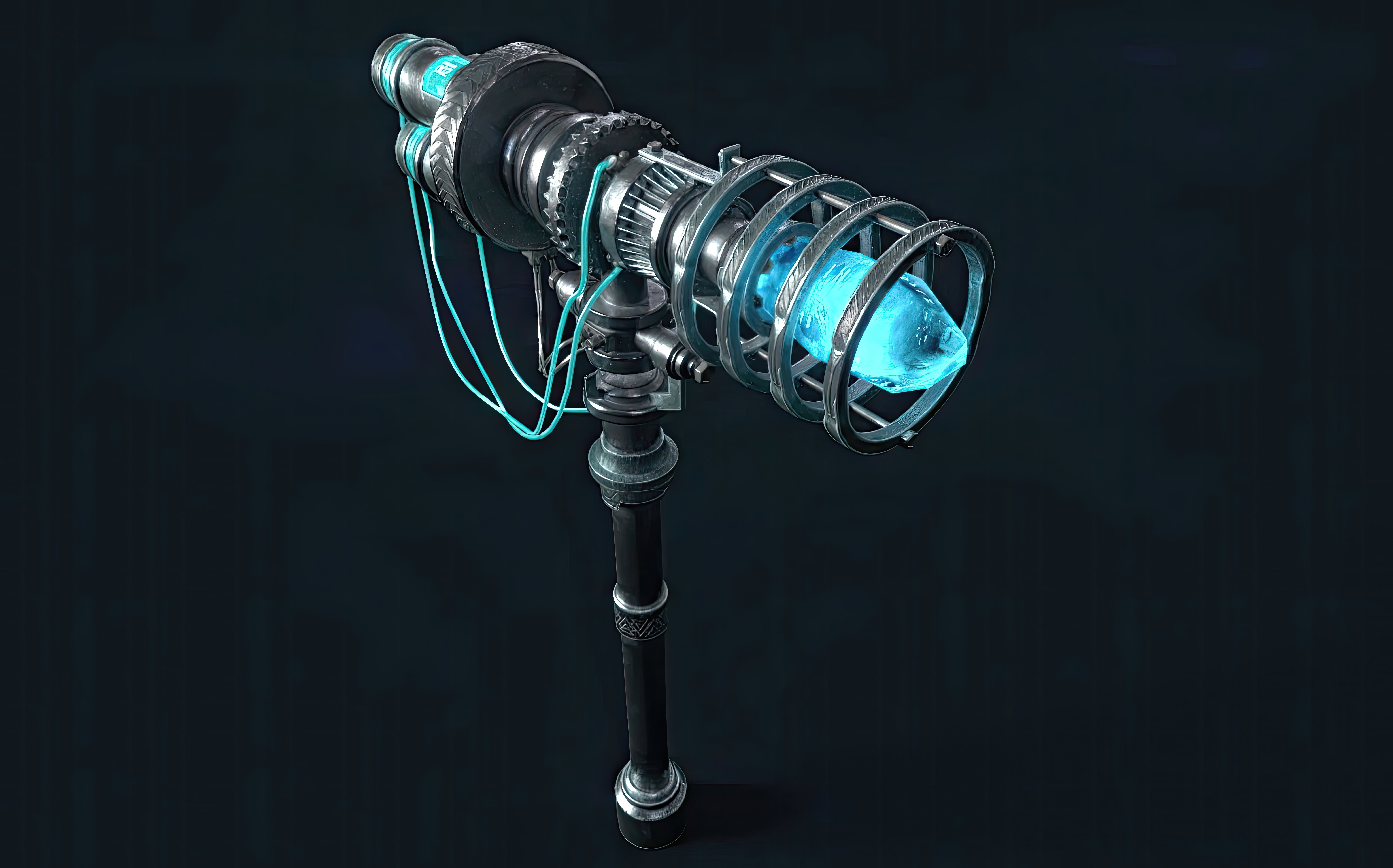 Cyrstal Hammer Low-poly 3D model_1