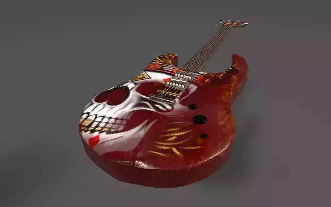 Low poly Guitar model
