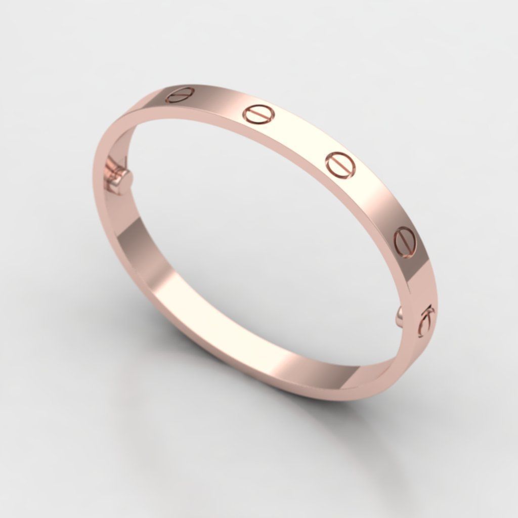 cartier  bracelet 56 size - classic 3D print model_4