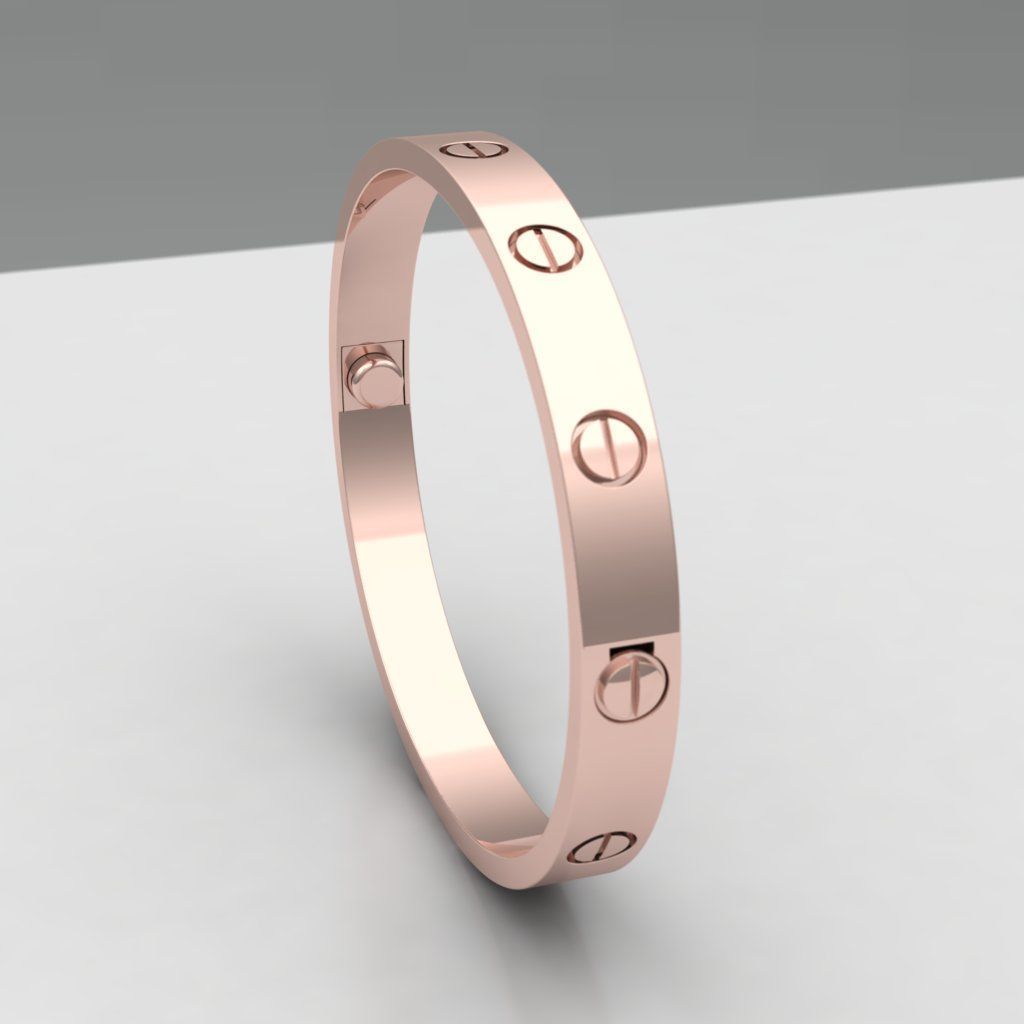 cartier  bracelet 56 size - classic 3D print model_5