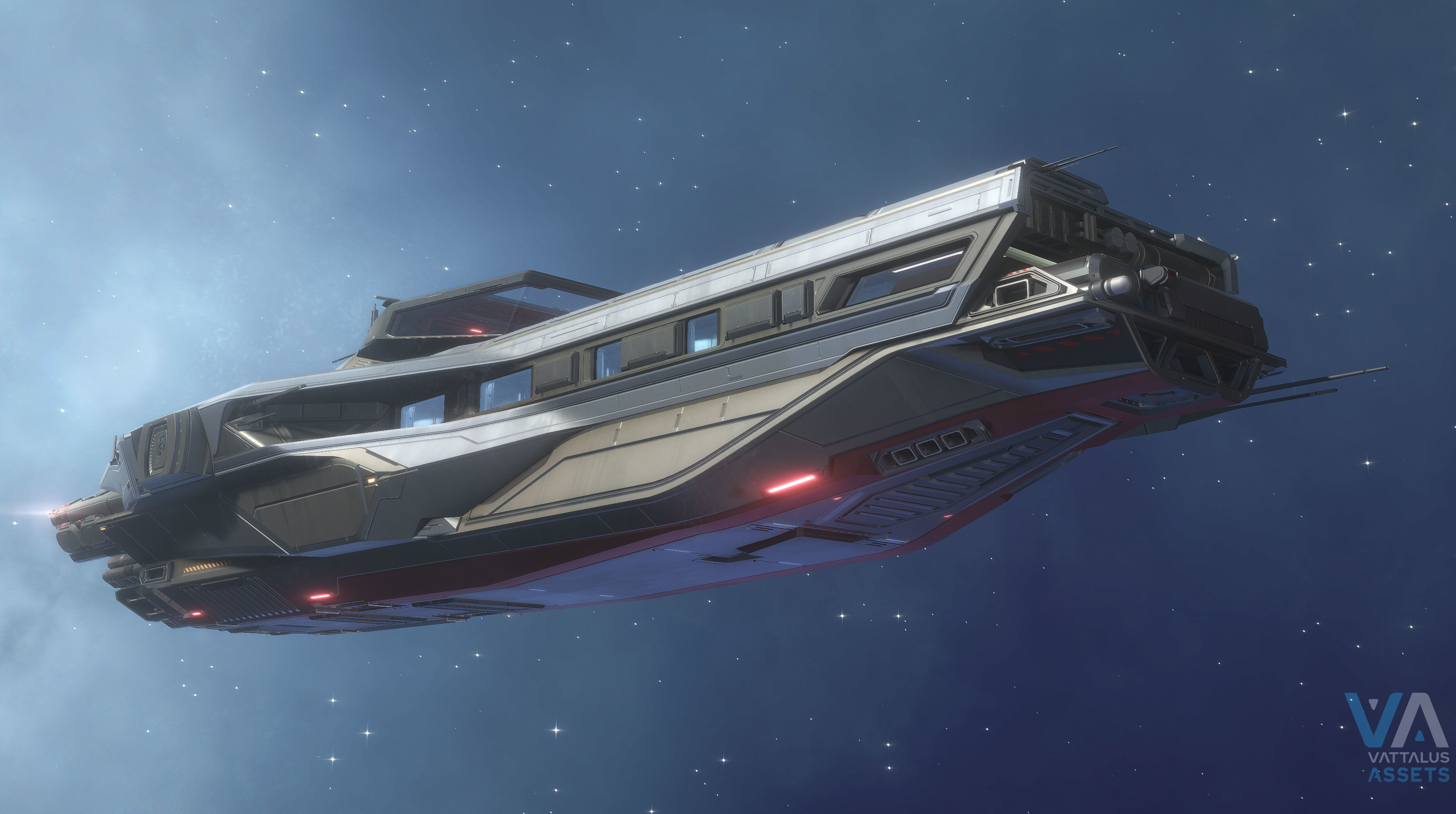 Fenris - Spaceship with Interior Low-poly 3D model_21