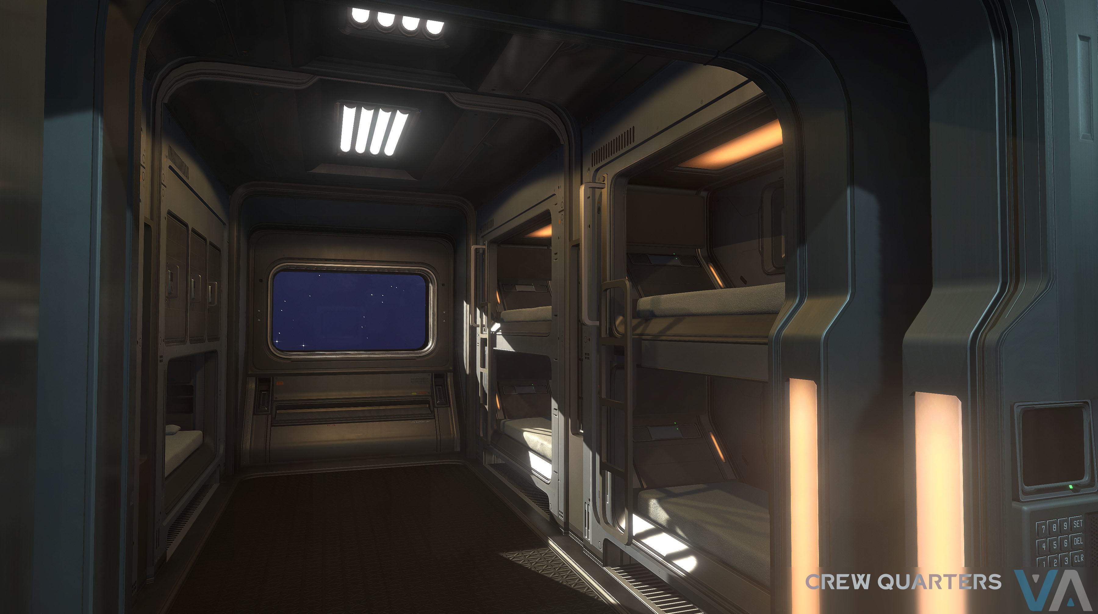 Fenris - Spaceship with Interior Low-poly 3D model_13