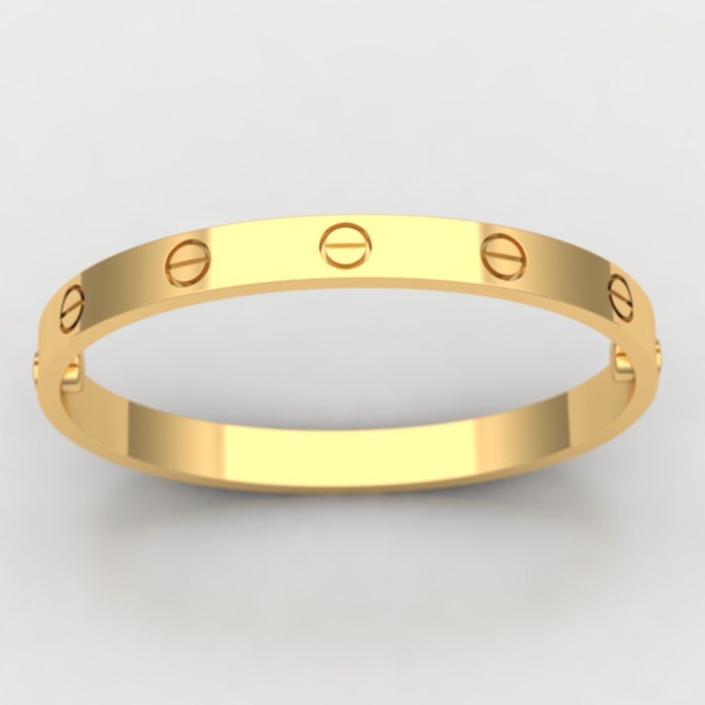 cartier  bracelet 58 size - classic 3D print model_3