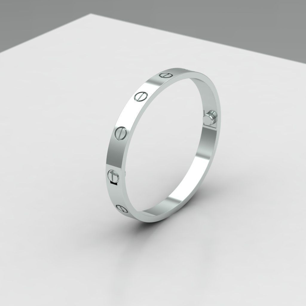 cartier  bracelet 58 size - classic 3D print model_1